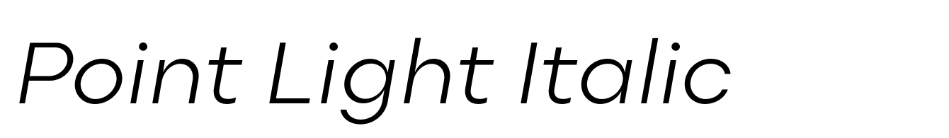 Point Light Italic